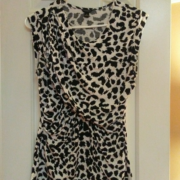 Ann Taylor Tops - Ann Taylor Black & White Animal Print Blouse